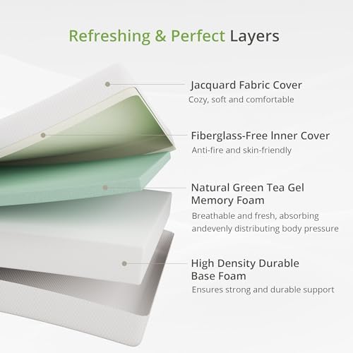 EGOHOME Cooling Memory Foam Twin Mattress