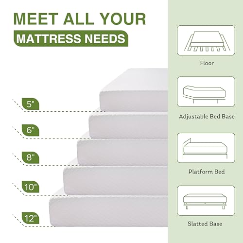 EGOHOME Cooling Memory Foam Twin Mattress