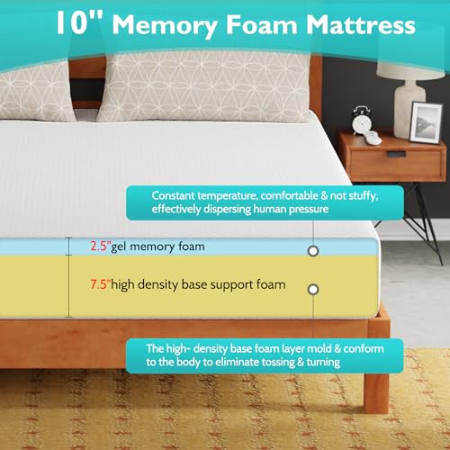 FDW Ventilated Gel Memory Foam Mattress - California King Size