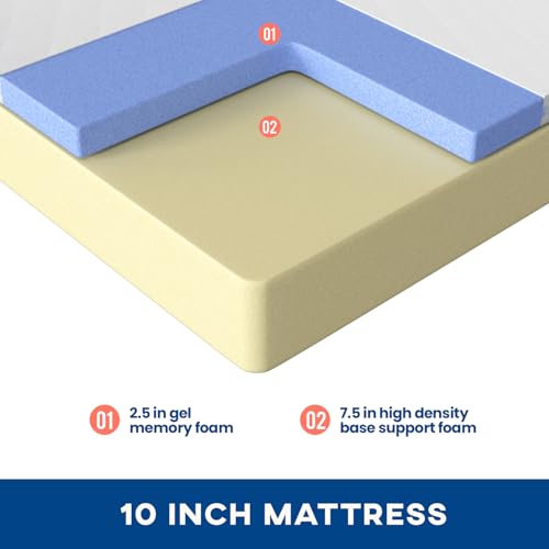 FDW Ventilated Gel Memory Foam Mattress - King Size - White