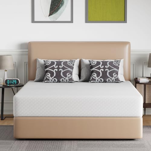 FDW Ventilated Gel Memory Foam Mattress - Queen Size - White