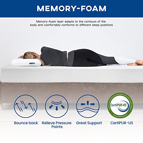 FDW Ventilated Gel Memory Foam Mattress - Queen Size - White