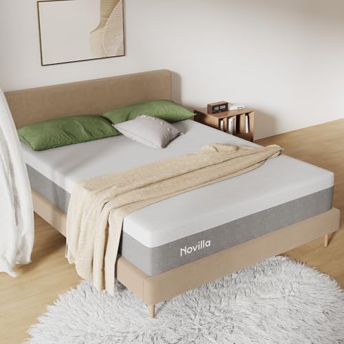 Novilla Gel Memory Foam Mattress - Queen Size - Grey
