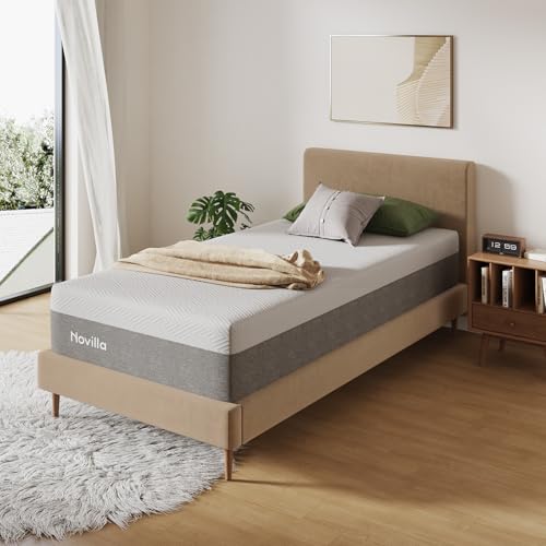 Novilla Gel Memory Foam Mattress - Twin Size - Grey