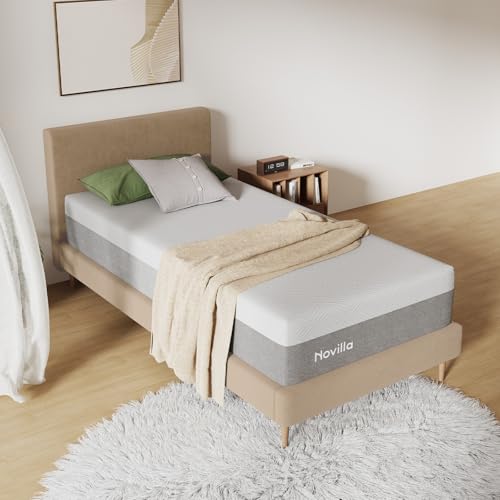 Novilla Gel Memory Foam Mattress - Twin XL Size - Grey