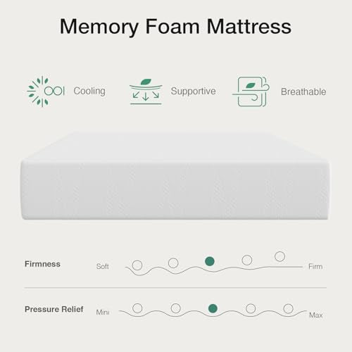 Novilla NanoGel Memory Foam Mattress - California King Size - White