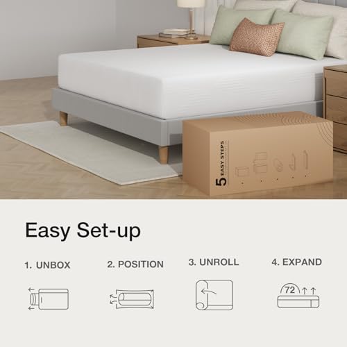 Novilla NanoGel Memory Foam Mattress - California King Size - White