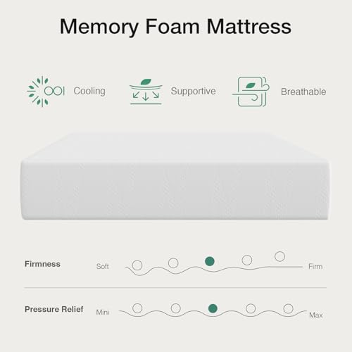 Novilla NanoGel Memory Foam Mattress - Twin Size - White