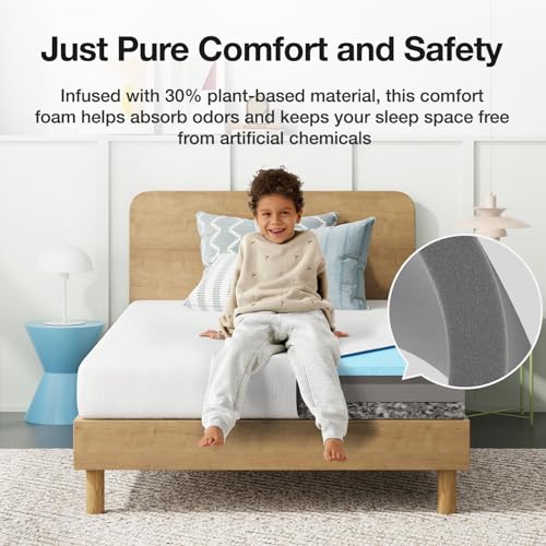 Novilla NanoGel Memory Foam Mattress - Twin XL Size - White