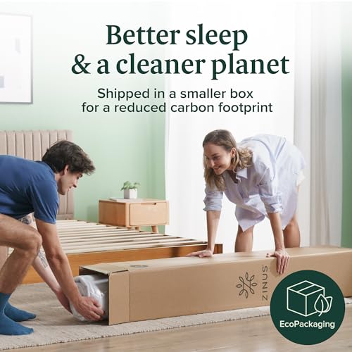 Zinus Green Tea Memory Foam Mattress - Queen Size - White