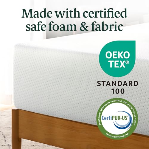 Zinus Green Tea Memory Foam Mattress - Queen Size - White
